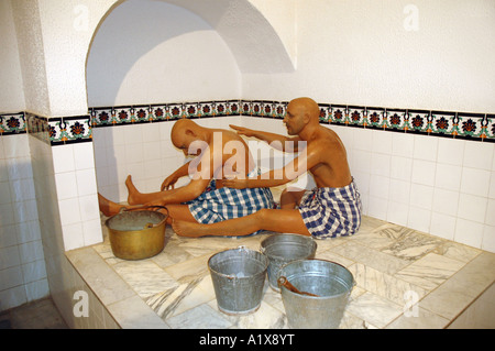 Bain turc Hammam, Musée DAR CHERAIT à Tozeur, Tunisie Banque D'Images