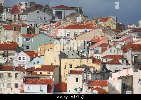 Portugal, Lisbonne, de Cityview Elevador de Santa Justa Banque D'Images