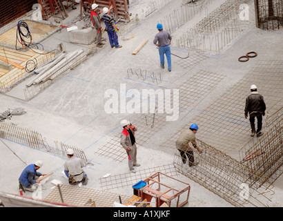 Vue aérienne du site de construction, la Défense, Paris Banque D'Images