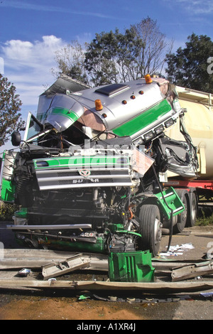 Un accident de camion Banque D'Images