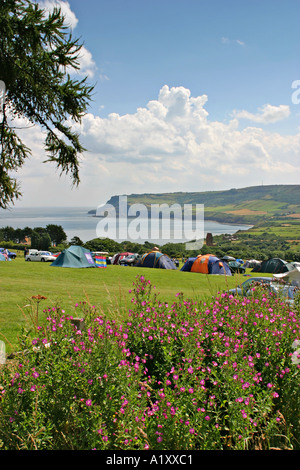 Robin Hoods Bay North Yorkshire UK Hooks House Farm Camping Banque D'Images