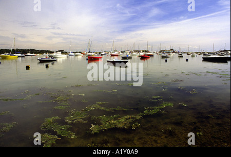 Bateaux à Bembridge Harbour sur l'île de Wight Hampshire England UK Banque D'Images