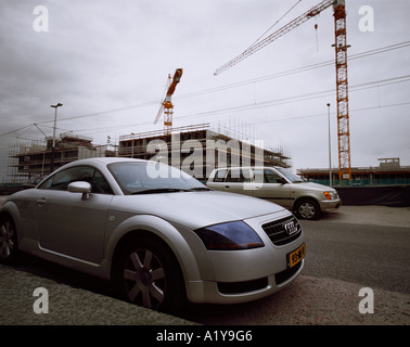 Le développement de l'automobile, IJburg, Amsterdam, Pays-Bas. Banque D'Images