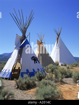 Tipis Indiens Nouveau Mexique USA G R Richardson Banque D'Images