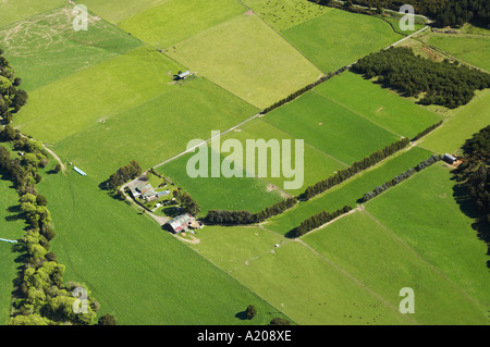 Korimiko terre agricole ile sud Nouvelle Zelande Marlborough aerial Banque D'Images