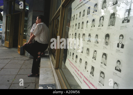 Des criminels recherchés affiche, Tachkent, Ouzbékistan, CIS Banque D'Images