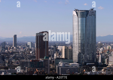 Mori Tower, qui abrite le Musée d'art Mori, vu depuis la Tour de Tokyo Tokyo, Japon Banque D'Images