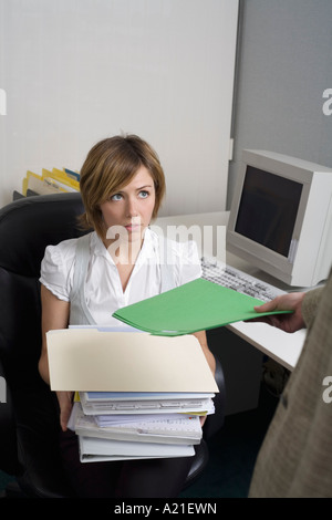 Businesswoman au travail Banque D'Images