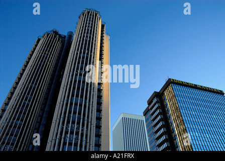 PICASSO MADRID TOWER ET LA TOUR EUROPA, QUARTIER FINANCIER AZCA MADRID ESPAGNE Banque D'Images