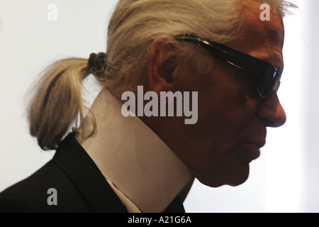 Karl Lagerfeld, né allemand, Chanel Fashion designer et photographe, Tokyo, Japon. Banque D'Images