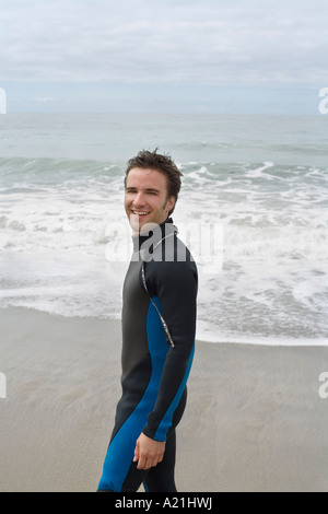 Portrait of Man Wearing Wetsuit Banque D'Images