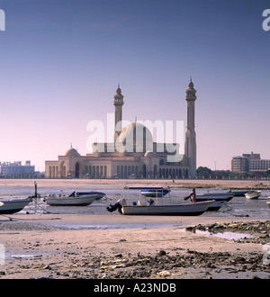 Grande mosquée Al Fateh, près de Manama, Bahreïn, golfe Persique, Moyen-Orient Banque D'Images