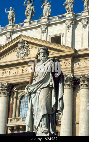 Façade de la Basilique Saint-Pierre, Vatican 1 Banque D'Images