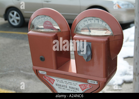 Délai expiré parking meter Banque D'Images