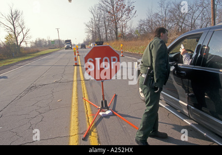 Border Patrol contrôle près de la frontière États-Unis-Canada Banque D'Images