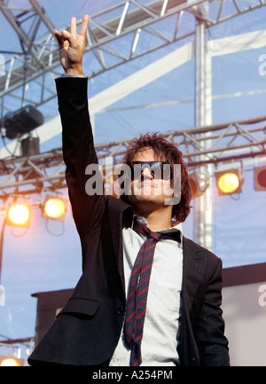 La Haye HOLLAND chanteur compositeur et pianiste de Jamie Cullum sur scène lors de l'événement annuel de jazz dans le parc Banque D'Images