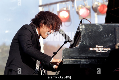 La Haye HOLLAND chanteur compositeur et pianiste de Jamie Cullum sur scène lors de l'événement annuel de jazz dans le parc Banque D'Images