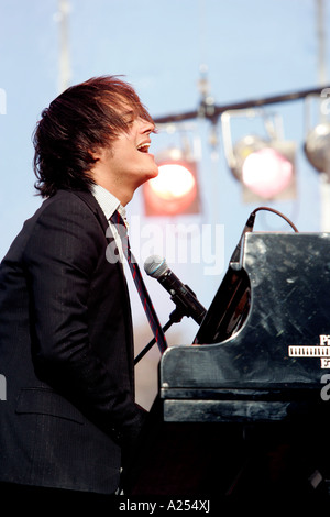 La Haye HOLLAND chanteur compositeur et pianiste de Jamie Cullum sur scène lors de l'événement annuel de jazz dans le parc Banque D'Images