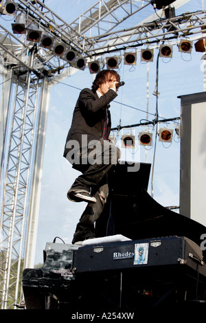 La Haye HOLLAND chanteur compositeur et pianiste de Jamie Cullum sur scène lors de l'événement annuel de jazz dans le parc Banque D'Images