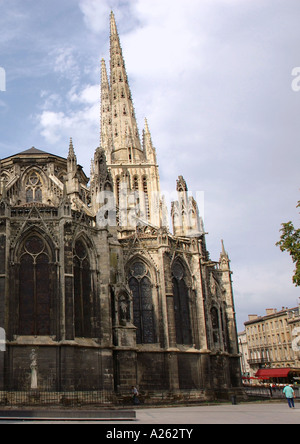 Vue caractéristique de la cathédrale Saint André Bordeaux Aquitaine Sud Ouest France Europe Banque D'Images