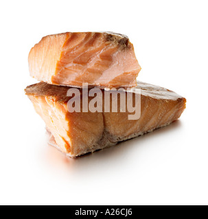 Filet de saumon cuit fumé à chaud Banque D'Images