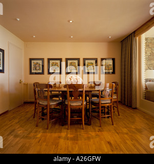 Vue d'une esthétique salle à manger Banque D'Images