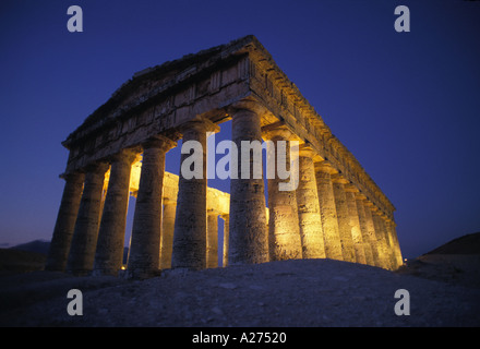 Temple grec de Ségeste Banque D'Images
