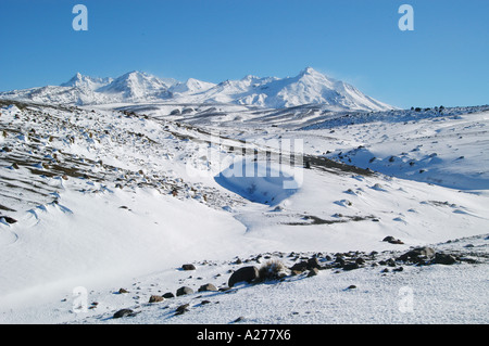 Mont Ruapehu, Nouvelle-Zélande Banque D'Images