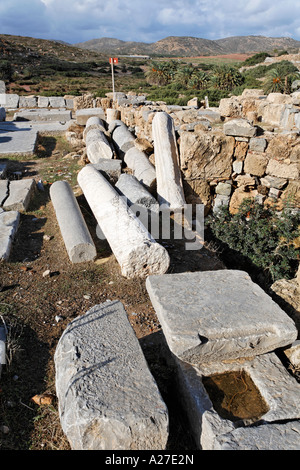 Itanos, basilique en zone archéologique, est de la Crète, Grèce Banque D'Images