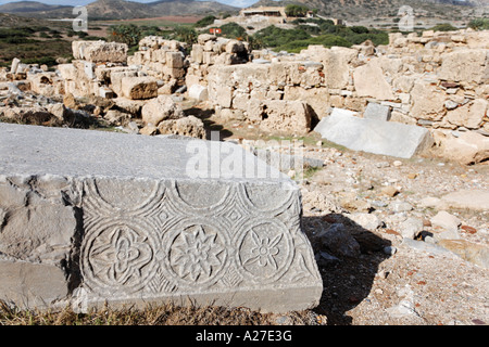 Itanos, basilique en zone archéologique, est de la Crète, Grèce Banque D'Images