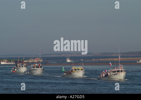 Procession annuelle et bénédiction de la flotte de pêche de la fête du Canada sur l'Île du Prince Édouard Rustico Banque D'Images