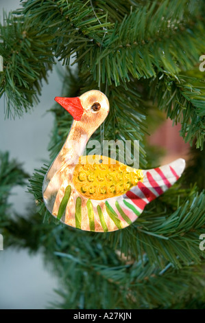 Décoration d'arbre de canard en étain Banque D'Images