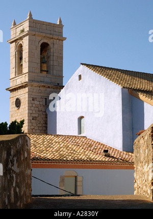 Les murs de la ville de Peñiscola Comunitat Cataluña Costa del Azahar España Espagne Espagnol Iberia Espagne Europe Banque D'Images