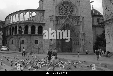 La place de la vierge vierge square Comunitat Valencia Communauté Valencienne Costa del Azahar España Espagne Espagnol Iberia Europe Banque D'Images