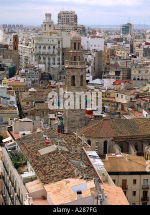 Vue panoramique sur Valence Comunidad Valenciana Comunitat Micalet Miguelete Costa del Azahar España Espagne Espagnol Iberia Europe Banque D'Images