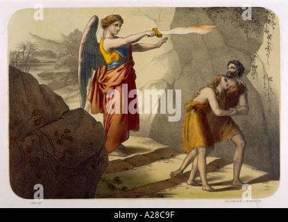 Angel expulse Adam Banque D'Images