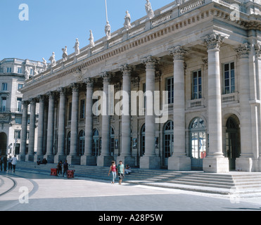 Grand Théâtre, Place de la Comédie, Bordeaux, Gironde, Aquitaine, France Banque D'Images