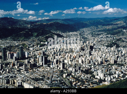 Large Vue aérienne de la capitale de Caracas venezuela Banque D'Images