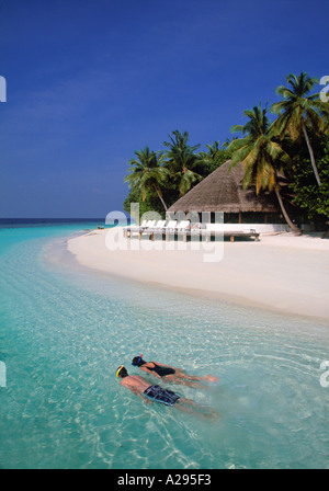 Les Maldives, océan Indien Banque D'Images