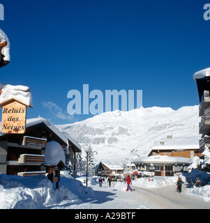 Centre Station, Verbier, Valois, Swiss Alps, Suisse Banque D'Images