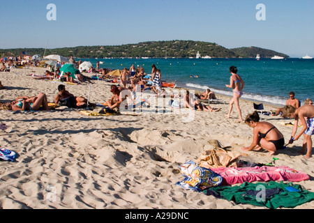 Plage de Pampelonne - Saint Tropez, France Banque D'Images