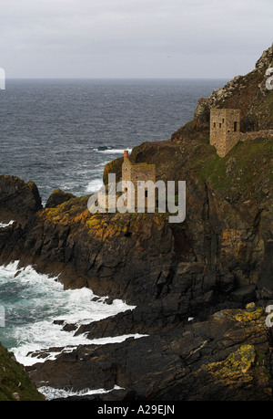 Botallack Tin Mine Mine Couronnes moteur bobinage maison près de St Just Lands End Cornwall Banque D'Images