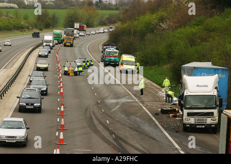 Accident de la Route Autoroute Banque D'Images