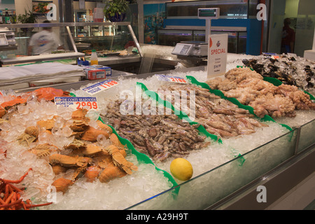 Les fruits de mer en vente au marché aux poissons de Sydney Sydney, Australie Banque D'Images