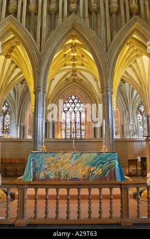 La modifier dans la quire à Wells Cathedral Banque D'Images