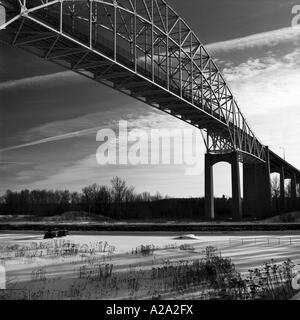 Sceneries-Black et blanc hiver Banque D'Images