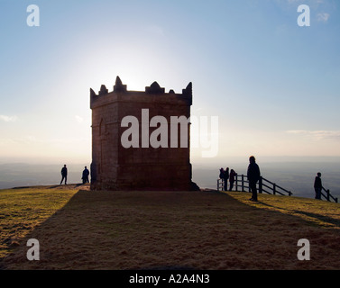 Rivington Pike beacon north west sunset SW ENGLAND UK Royaume-Uni GB Grande-bretagne UE Union européenne l'Europe à l'ouest de l'établissement Banque D'Images