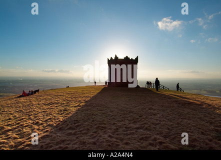 Rivington Pike beacon north west sunset SW ENGLAND UK Royaume-Uni GB Grande-bretagne UE Union européenne l'Europe à l'ouest de l'établissement Banque D'Images