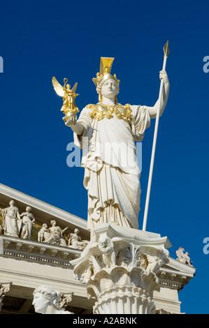 Vienne, Parlement européen, Pallas Athene Fountain Banque D'Images