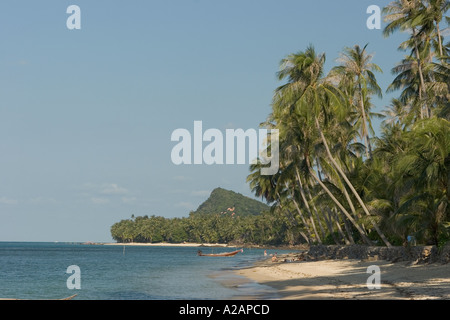 La côte nord de Ko Samui Thaïlande Bang Por plage vers Laem Na Larn pointe Banque D'Images